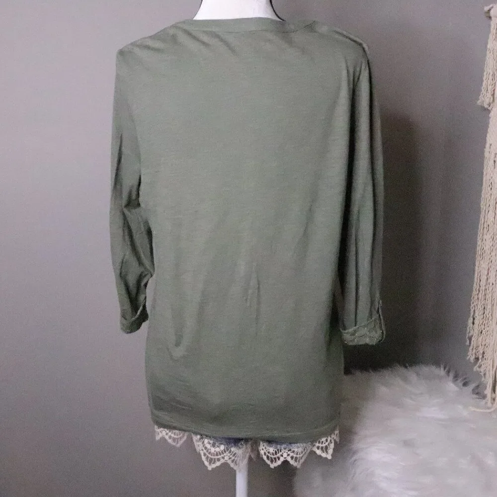 Chicos‎ | Popover Roll Tab Sleeve Blouse - Picture 5 of 7
